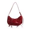 Small Tote Bag with Bow Tie for Women Trendy Versatile Crossbody Shoulder Handbag