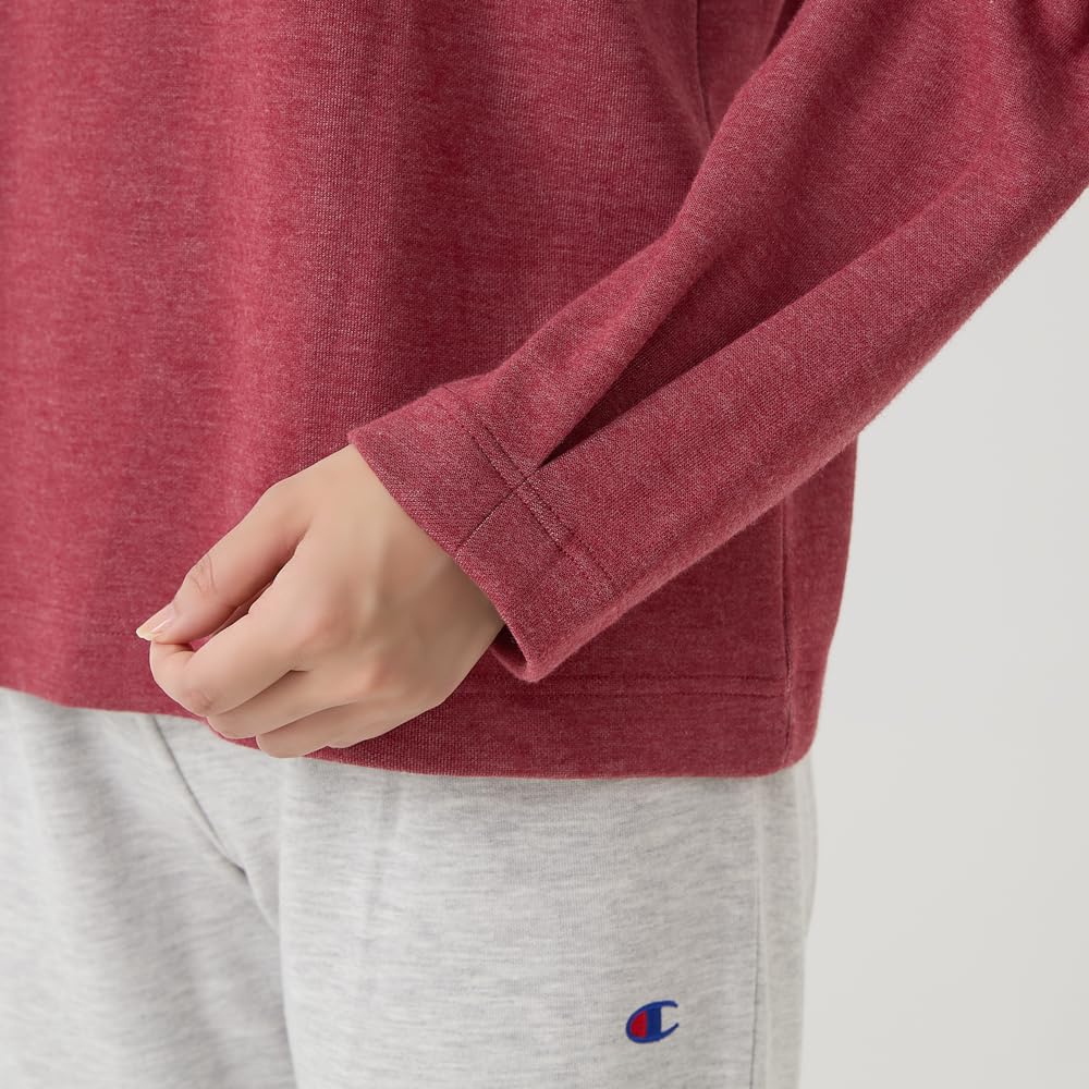 Champion Dark Red CVC Cardboard Knit Long Sleeves and OL8824 Women's Loungewear, Pants,