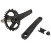 34T Bike Crankset Hollow Integrated Single Speed Round Chainring Aluminium Alloy Bike Crank Arm Set for MTB BMX Road