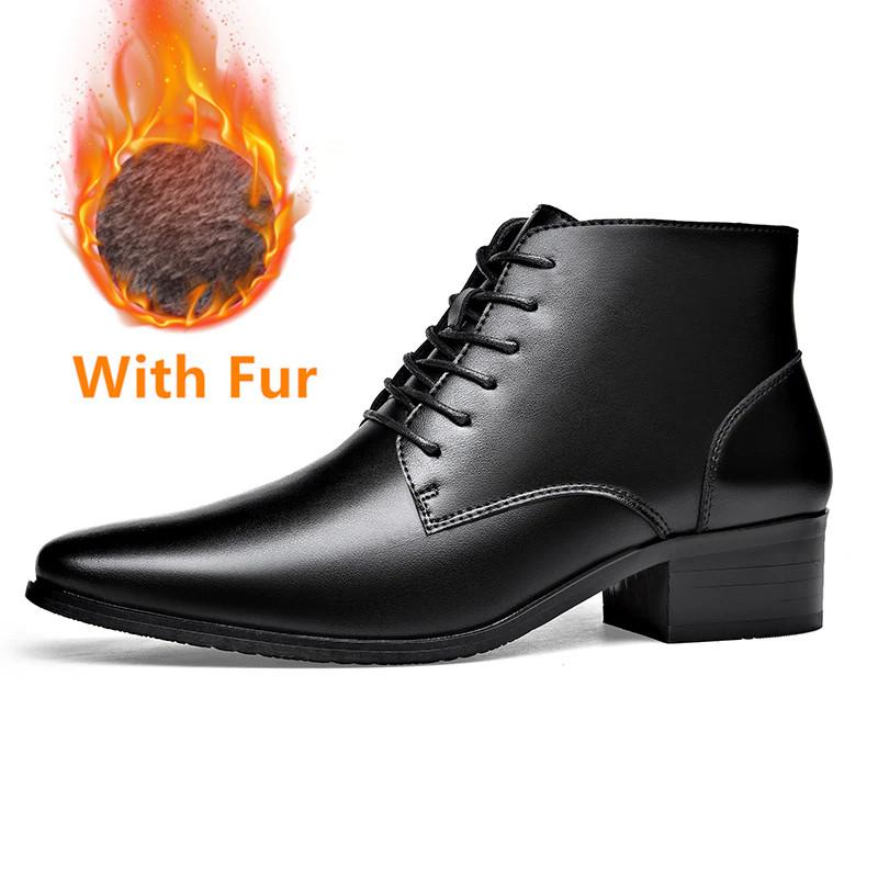 Hot Sale Mens Genuine Leather High Top Casual Shoes Soft Sole Lace-up Ankle Boots Leisure Walk Male Business Botas Chelsea Boots