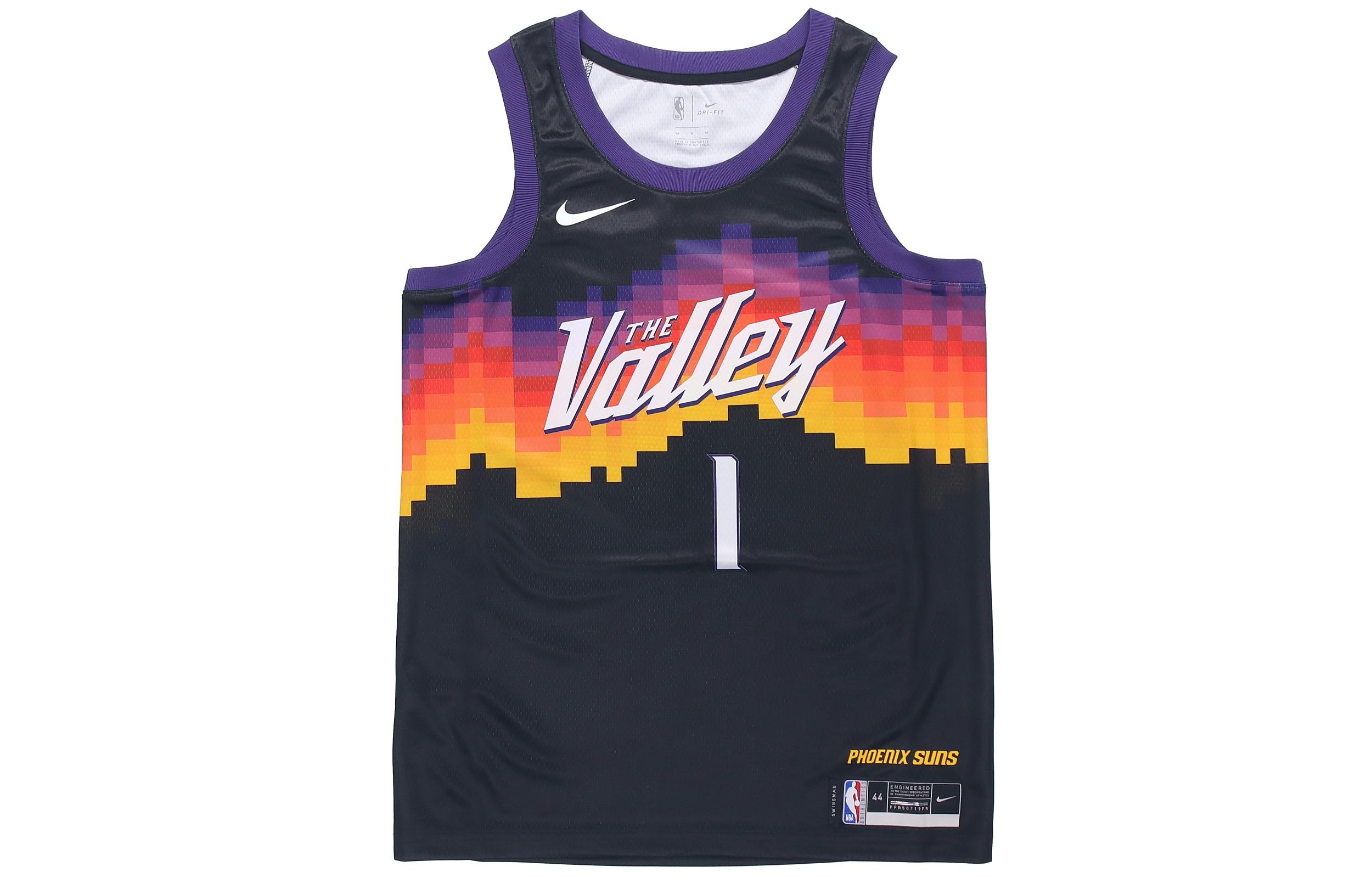 Nike X NBA Devin Booker Phoenix Suns City Edition Nike NBA Swingman Jersey Black/Orange CN1773-013 L