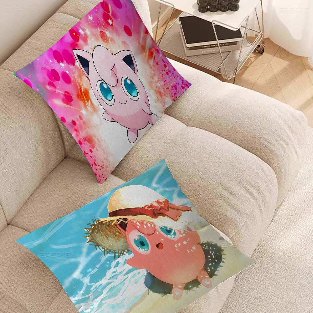 P-pokemon Jigglypuff Pillow Gifts Home Office Furnishings Bedroom Sofa Car Cushion Cover Case 45x45cm