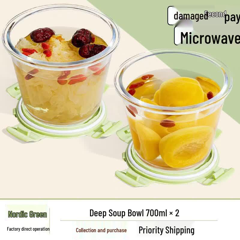 Microwave-Safe Glass Lunch & Storage Container with Lid