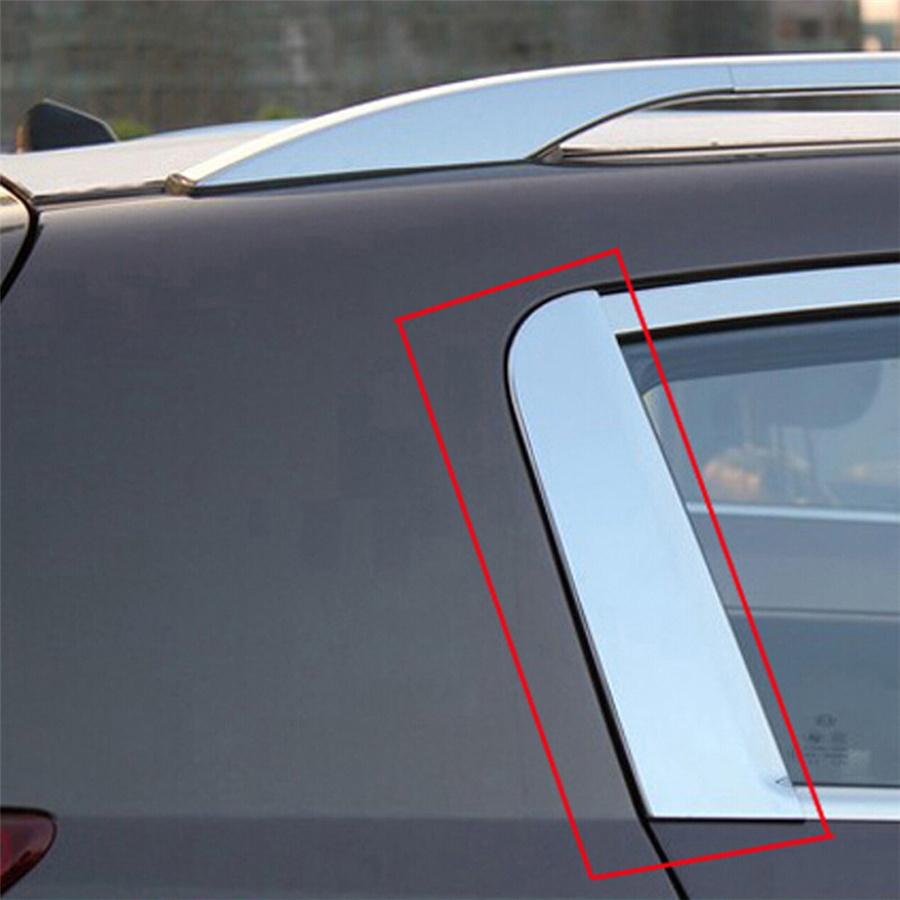 2Pcs Chrome Rear Window C Pillar Post Cover Trim Caps For 2011-2015 Kia Sportage
