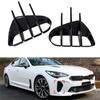 A03Z-1 Pair Car Front Bumper Side Vent Grille Spoiler Wind Blade Decorative Cover For Kia Stinger 18-23