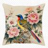 Floral Bird Print Doublesided Printed pillow cover Short plush Suitable living rooms bedrooms sofas throw cushion cover