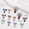 Princess Rhinestone Bow Nail Art Stickers - Colorful Crystal Pendant Accessories