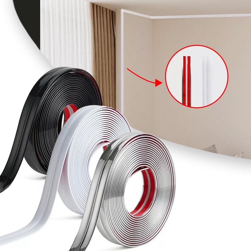 3M/Roll PVC Wardrobe Adhesive Tape Strips Buffer Tape Anti-collision Home Decorative Waterproof Self-adhesive Beauty Seam Sticker