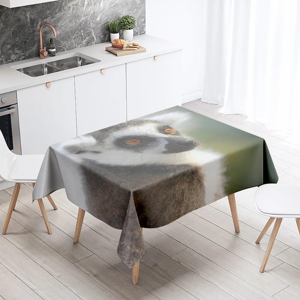 Meerkat Tablecloth Cute Animal  Anti-Stain Waterproof Rectangular Kitchen Table Home Decoration