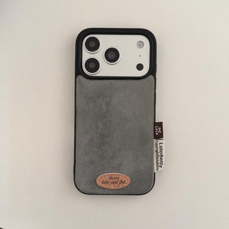 Autumn/Winter Retro Solid Suede Plush iPhone 17 Pro Max/16P/15/14 Case