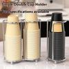 1PC Stainless Steel Disposable Cup Holder Storage Desktop Required Paper Cup Storage Rack Kitchen Living Room Office Cup Holder