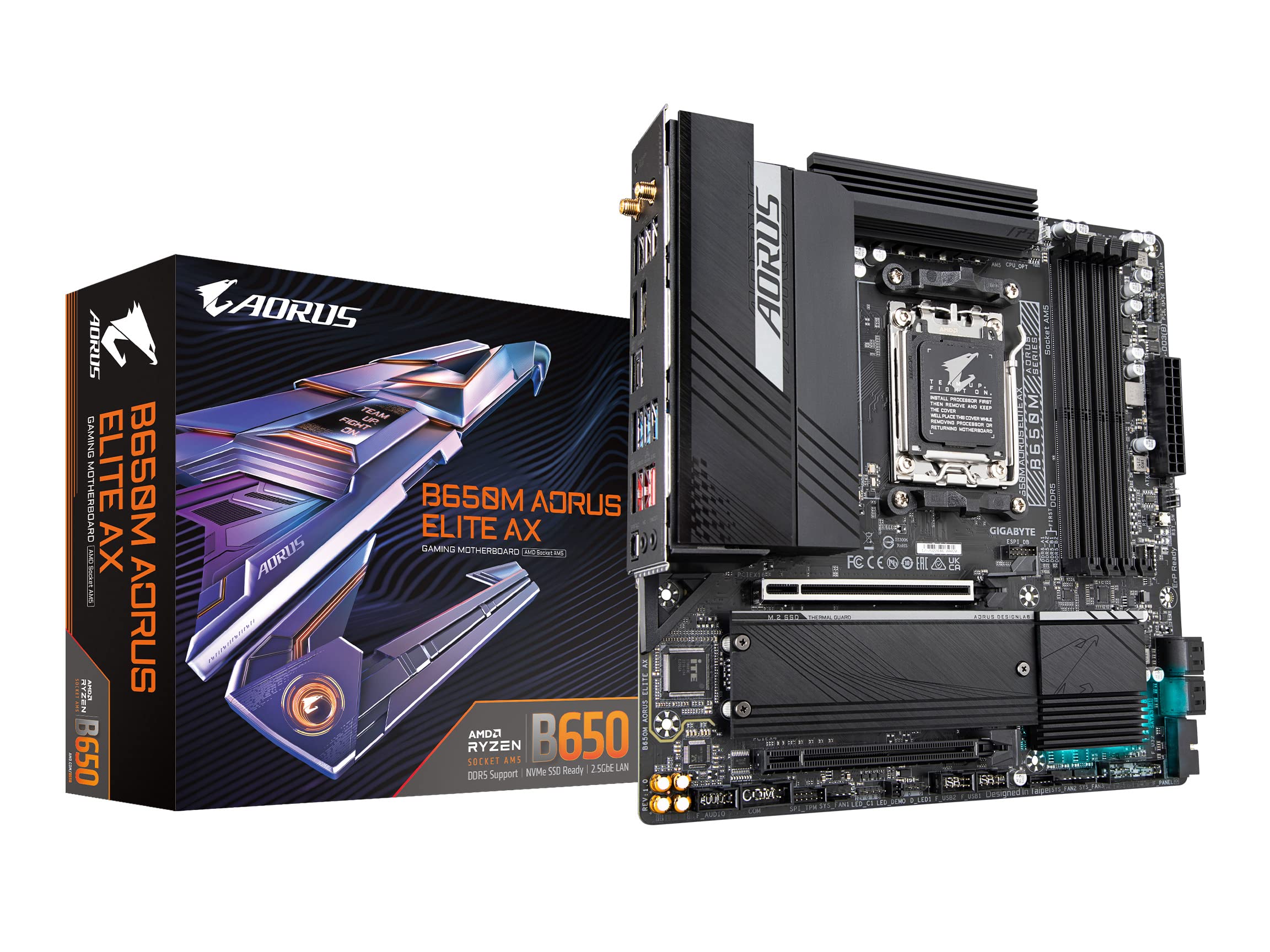 

GIGABYTE B650M AORUS ELITE AX Motherboard AMD B650 MB5899 Micro-ATX [With chipset]