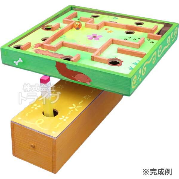 Kagaya Wood Woodworking Kit Game Series Lever-Operated Maze Game 201538 Sandpaper Set
