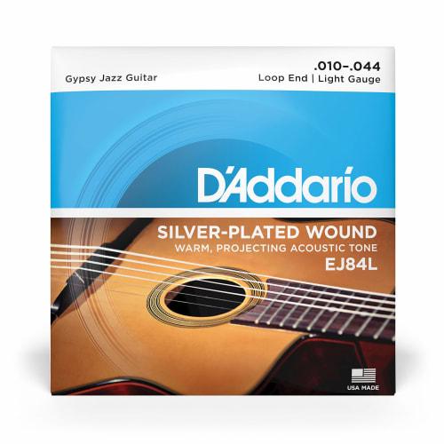D'Addario Gypsy Jazz Guitar Strings, Light, Loop End, .010-.044, EJ84L
