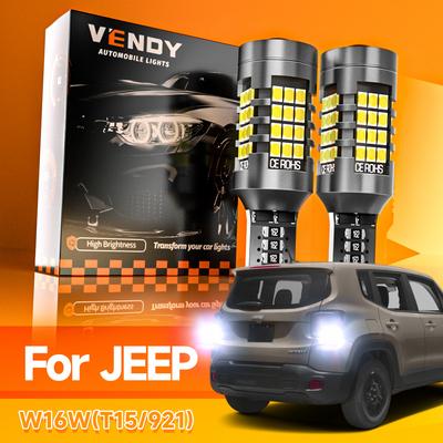 2pcs Ampoule LED Feu de Recul Lampe de Recul W16W T15 921 Canbus Pour JEEP Compass Renegade Patriot 2007-2017 Grand Cherokee 2014-2019