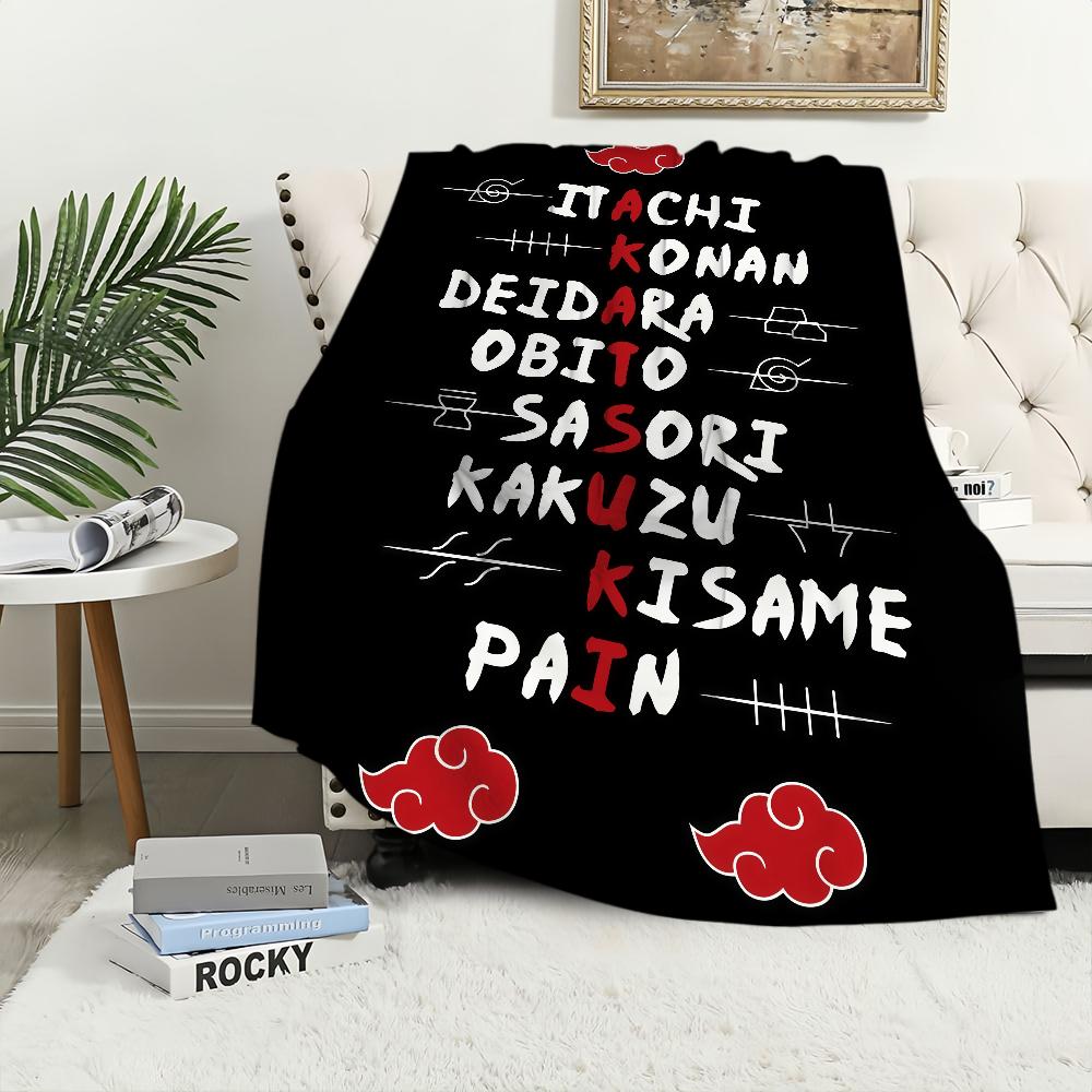 N-Naruto Rote Wolke A-Akatsuki Decke Für Weiche Überwurfdecke für Picknick Bett Sofa Zuhause Schlafzimmer Gemütlich Warm Bequem