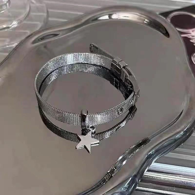 Star Y2k Cool Charm Bracelet Adjustable Leather Wristband 2024 Summer Trend