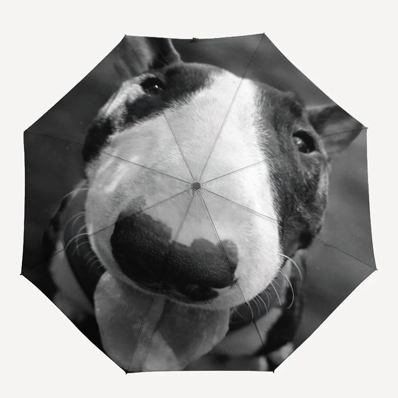 1pc dog Umbrella Portable Folding Umbrella Iron Frame Hole Bone Structure Outdoor Home Umbrella