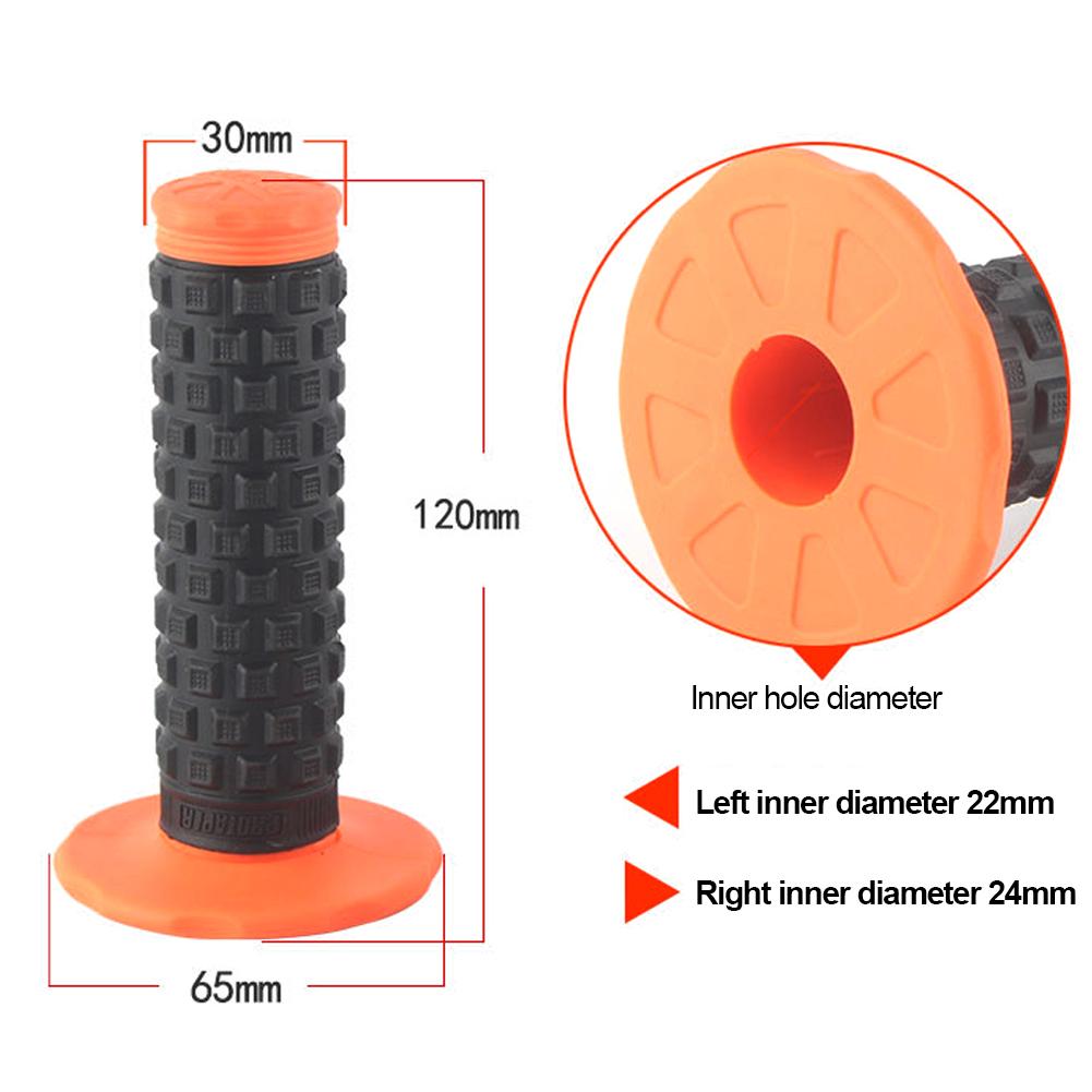 2 szt. Uniwersalne 7/8" 22mm Chwyty Kierownicy Motocyklowej Antypoślizgowe Gumowe Chwyty Manetki Gazu Do Motocykla Motocross Off Road E-Bike Hulajnogi
