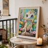 5D DIY Frameless Pearl Painting Lizard Pattern Painting Kit, Suitable for Home Living Room Bedroom and Other Wall Decoration Art Paintings