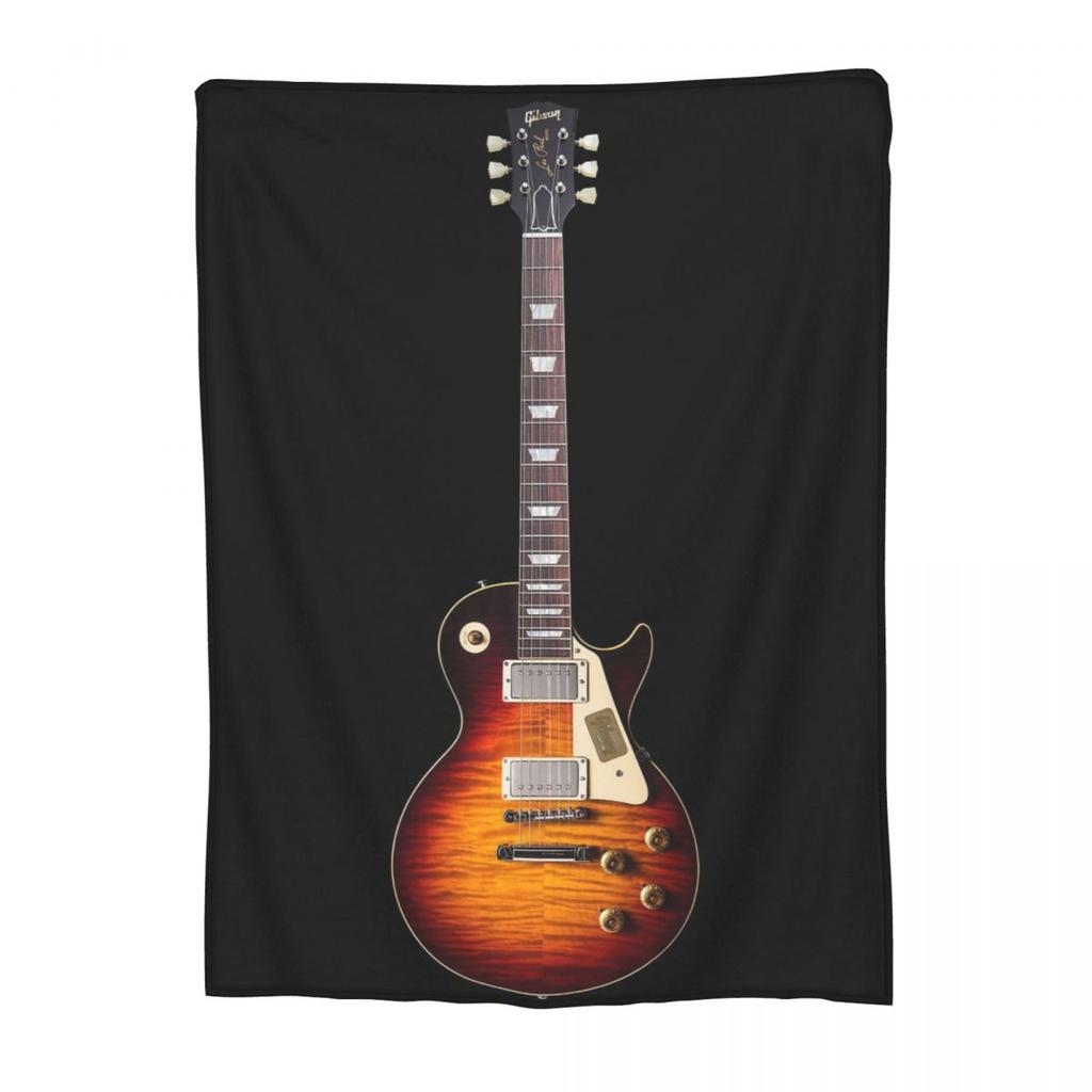 Electric Guitar 3D Classical Guitar Blanket Soft Warm Flannel Throw Blanket Bedding for Bed Living room Picnic Travel Home Couch