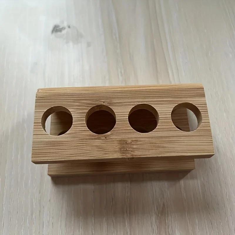 

Держатель для головки электрической зубной щетки с несколькими слотами, домашний мини-портативный прочный отель, нескользящая отдельно стоящая подставка из натурального бамбука для ванной комнаты