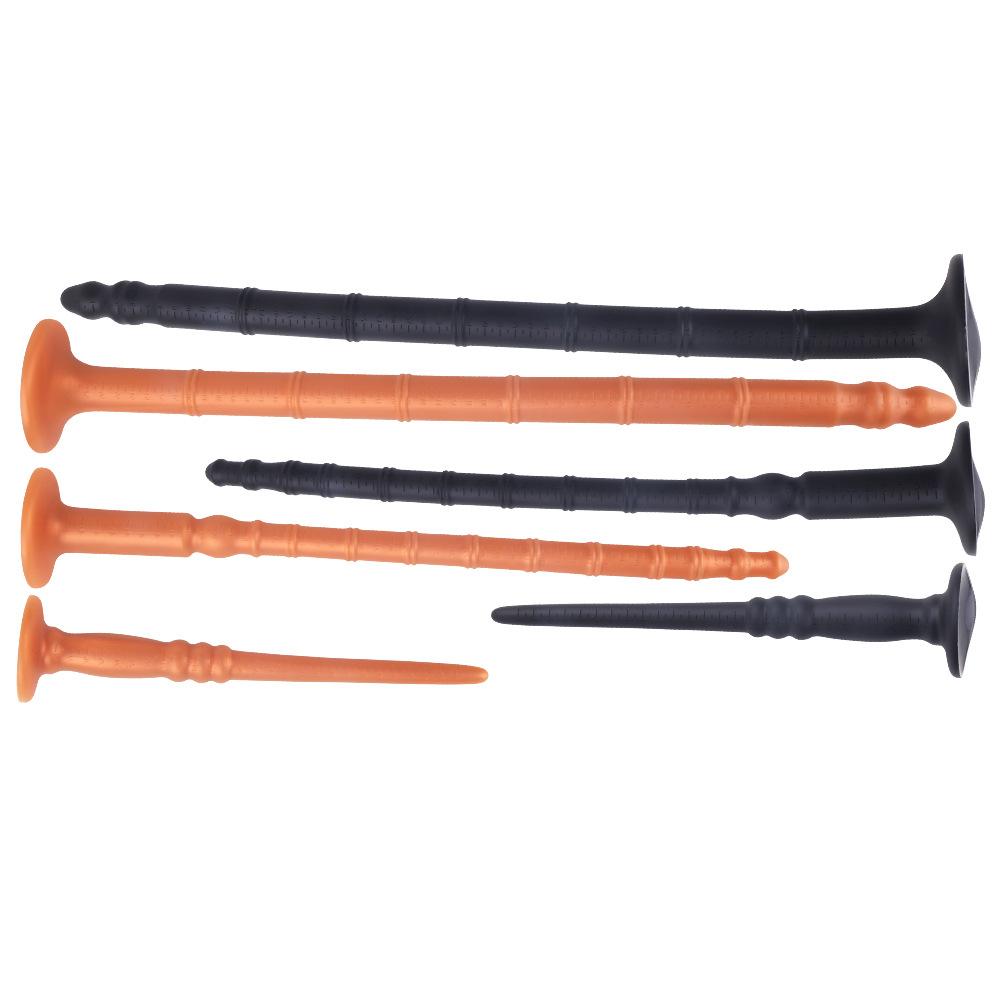 Liquid Silicone Soft SM Anal Plug Long Whip Sex Toy for Mother and Child Anal Plugs