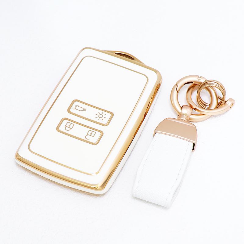 For Renault Kadjar Koleos Megane 4 Talisman Arkana Dacia Sandero Espace 5 Captur Tpu Shell Fob Holder Car Key Case Cover