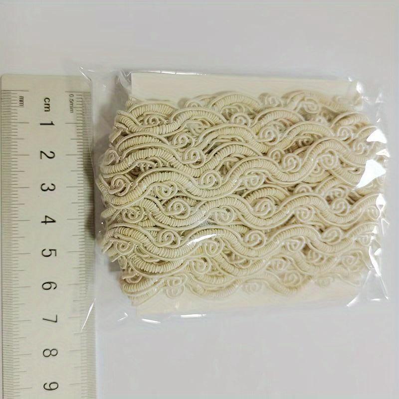 3 m/118 Zoll pro Packung, weiß-schwarze Spitzenborte, große, breite Kleidung, Vorhangkurve, Nähzubehör, handgefertigte DIY-Blumen-Tausendfüßler-Borte, Kleidersaumdekorationen