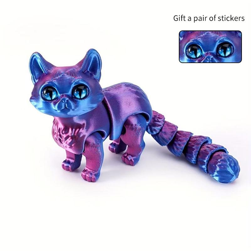 

3D Printed Cat Toys, Realistic Hairless Figurines With Movable Joints, Fun Children S New Year Gifts A1