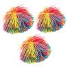 Silicone Rubber Squeeze Fuzzy Stress Relief Set of 3 Balls, Thread-like, Soft, Mini, Balls, Toys,