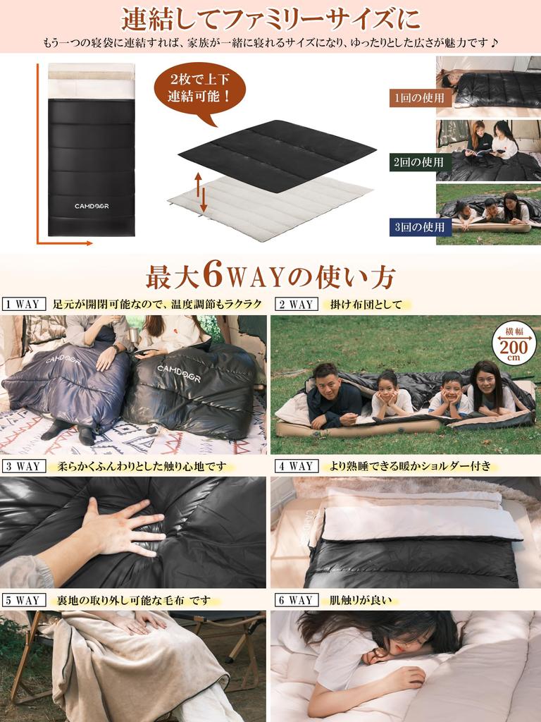 CAMDOOR Winter Sleeping Bag Blanket 320T Waterproof Multifunctional Sleeping Comfortable Temperature Range Storage Perfect for Car Disaster Outdoor