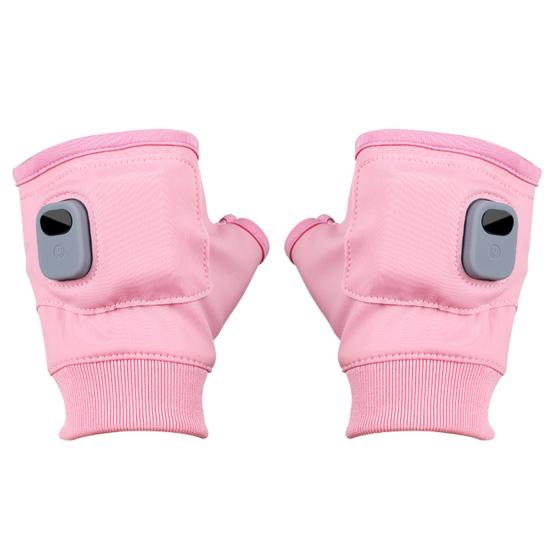 Fingerless Heated Gloves for Women Men Rechargeable Electric Touchscreen Gloves with Digital Display Hand Warming Gloves for Cold Weather Work Hunting