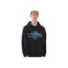 Li Ning Letter Embroidery Loose Pullover Hoodie Unisex Hoodies Black AWDT257-1