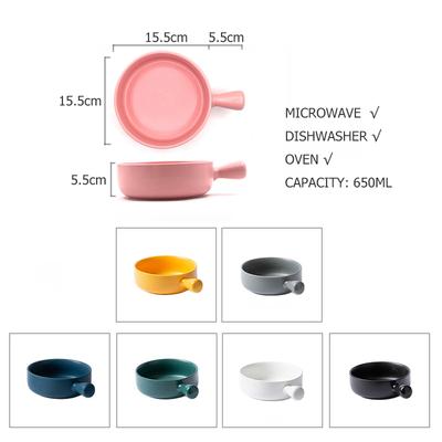 6 tum porslin bakplåt dessertskål ramekin bakform middagstallrik pastarätter bakad ris skål med handtag mikrovågssäker