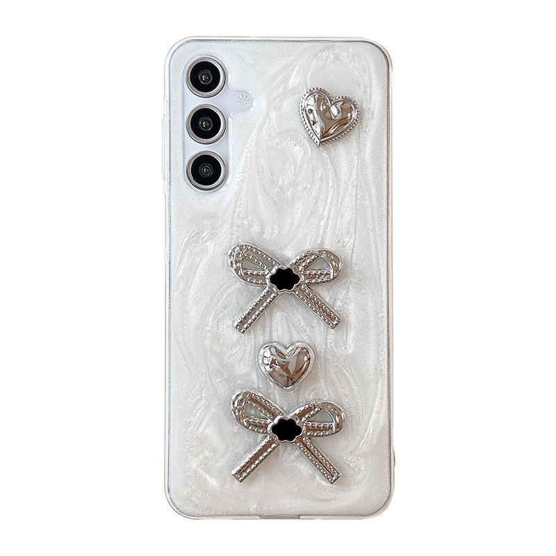 Epoxy Laser Beads A16 Mobile Phone Case For Samsung S24Plus Bow S23 Women'S S25Ultra