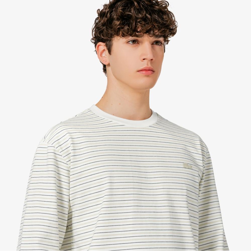 [lacoste] Men's Long Sleeve Striped T-shirt TH338E-56G001