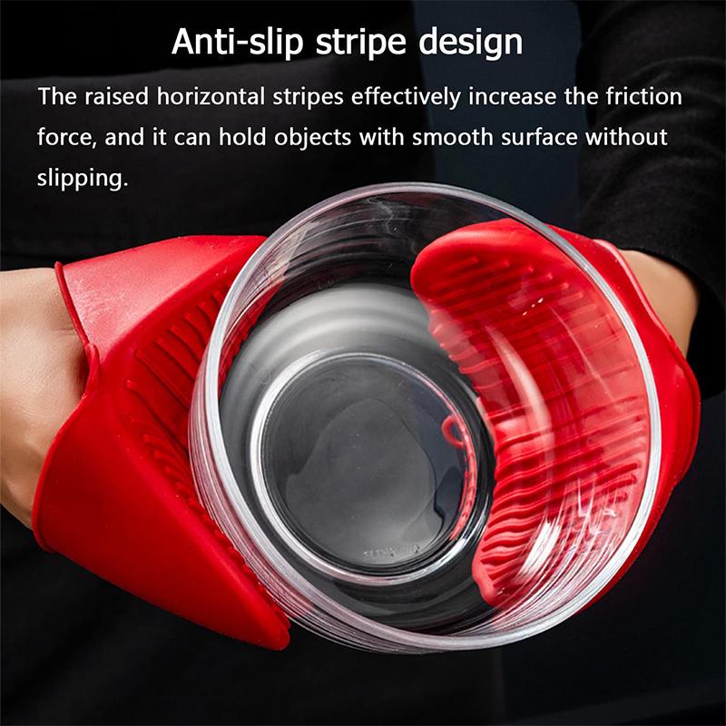 1 Paar Mini Silikon Ofenhandschuhe Hitzebeständige Topflappen Handschuhe Küche Kochen Pinch-Griffe Topflappen zum Kochen Backen YY184