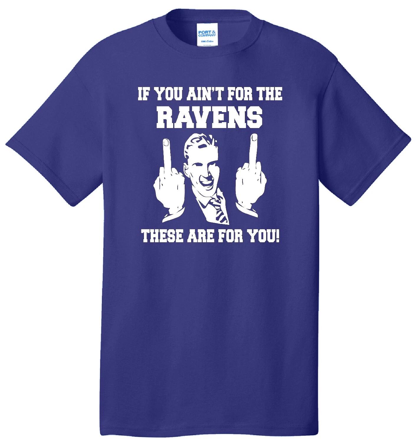 RAVENS FLIP THE BIRD HARDCORE FOOTBALL FAN MIDDLE FINGER PURPLE T-shirt JERSEY 3XL