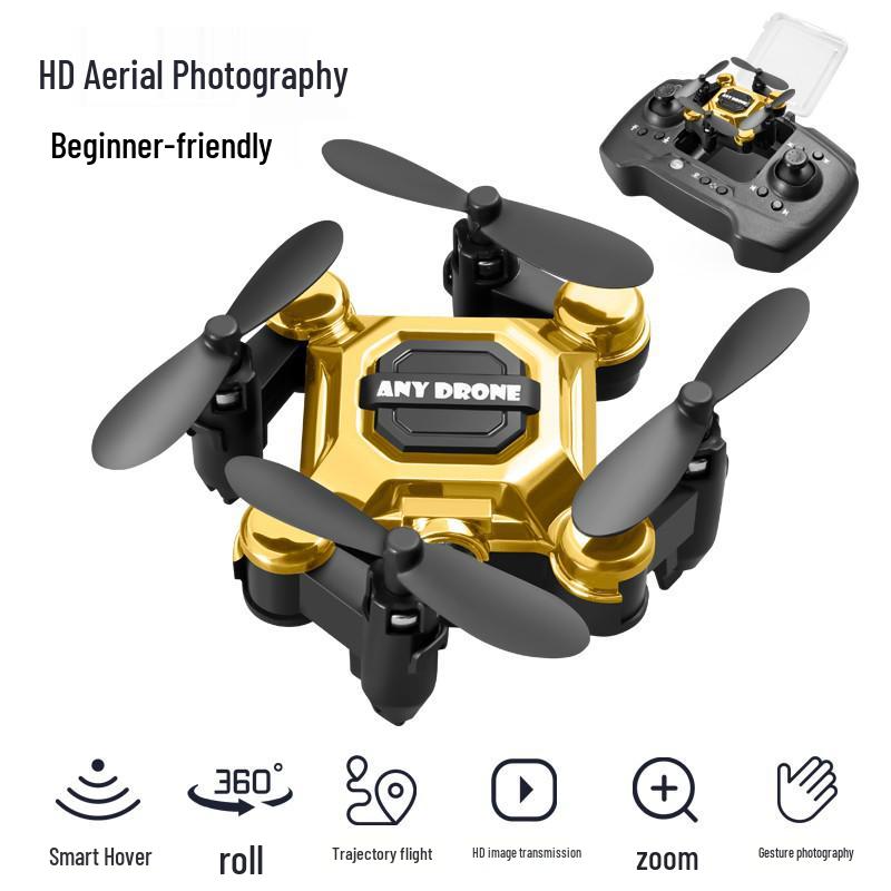 4K Mini Foldable Drone with Remote Control for Kids - Durable Aerial Photography Quadcopter Toy for Primary School Students