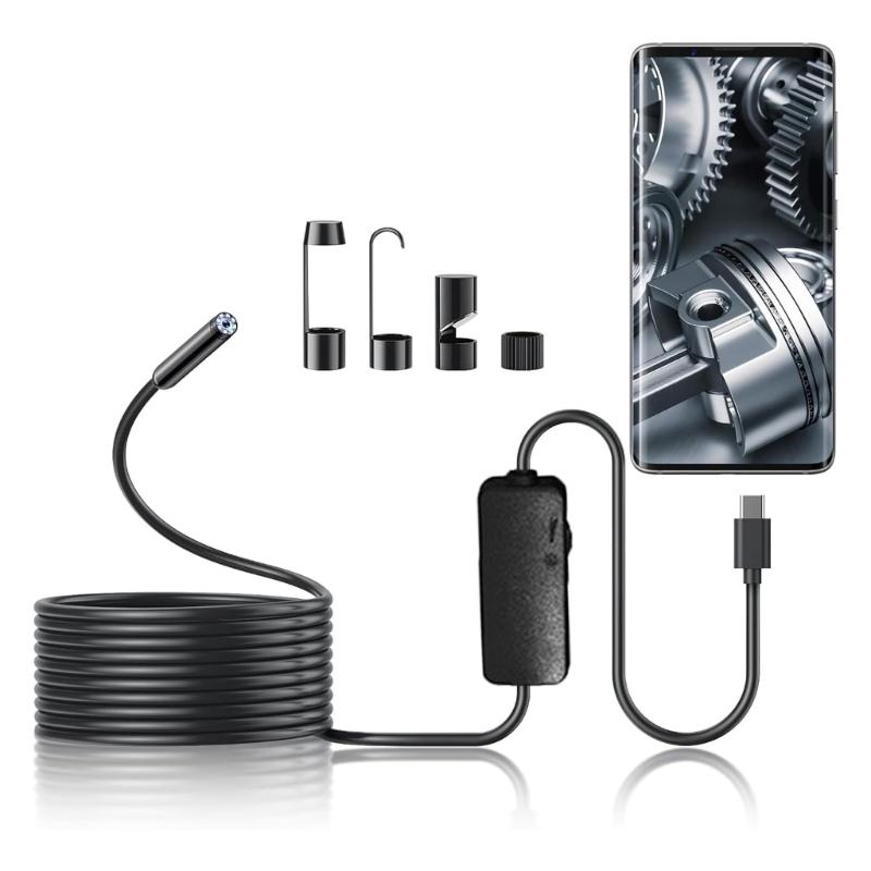 USB Phone Inspection Camera Portable Camera Borescope Lightweight Inspection Camera Plastic for Various Applications