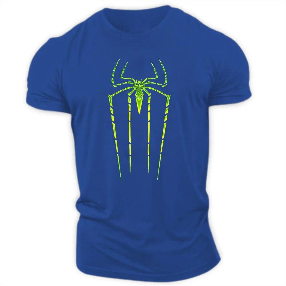 Summer Casual Sports Fashion 3D Printed Spider Adult Crewneck Short Sleeve Large Size Men's T-shirt Loose Quick Dry Comfortable