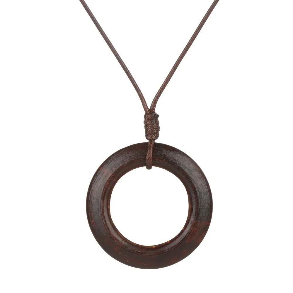 Handmade Nepal Buddhist Mala Bead Pendant Necklace Ethnic Wooden Bead Long Jewelry Gifts For Women