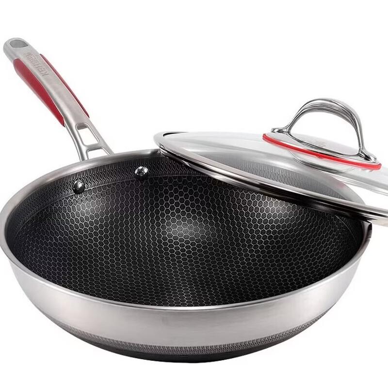 KOBACH Honeycomb 316L Non-stick Stainless Steel Wok