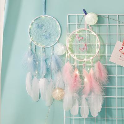 Dream Catcher Handmade Traditional Design Craft Ornament Wall Art Hanging Home Decoration Bedroom Wedding(Light Strings NOT Included))