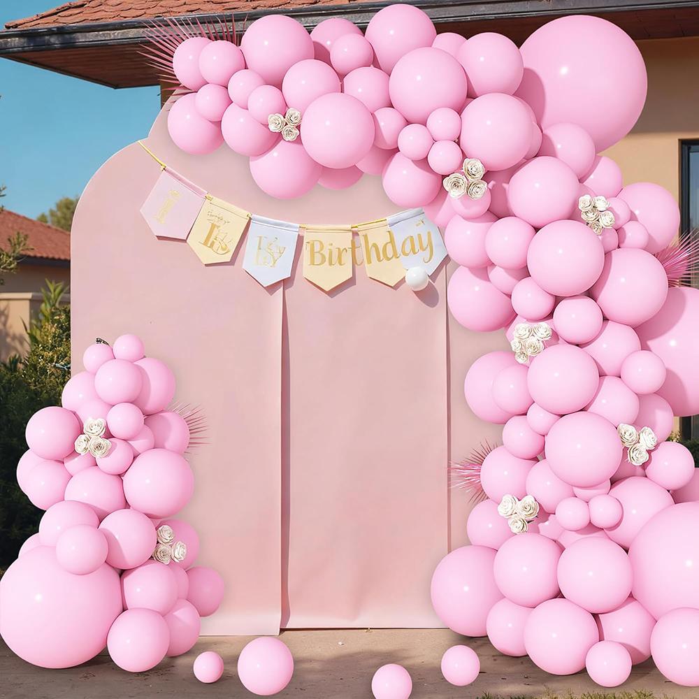 Pastel Pink Balloons Garland Kit Baby Pink Balloon Arch Kit Baby Shower Kid Birthday Party Wedding Anniversary Decoration Globos