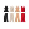 Kaslead New Arrival Women's Clothing Fashion Style Lining Button Decoration Vest Casual Pants 8010600 8011600