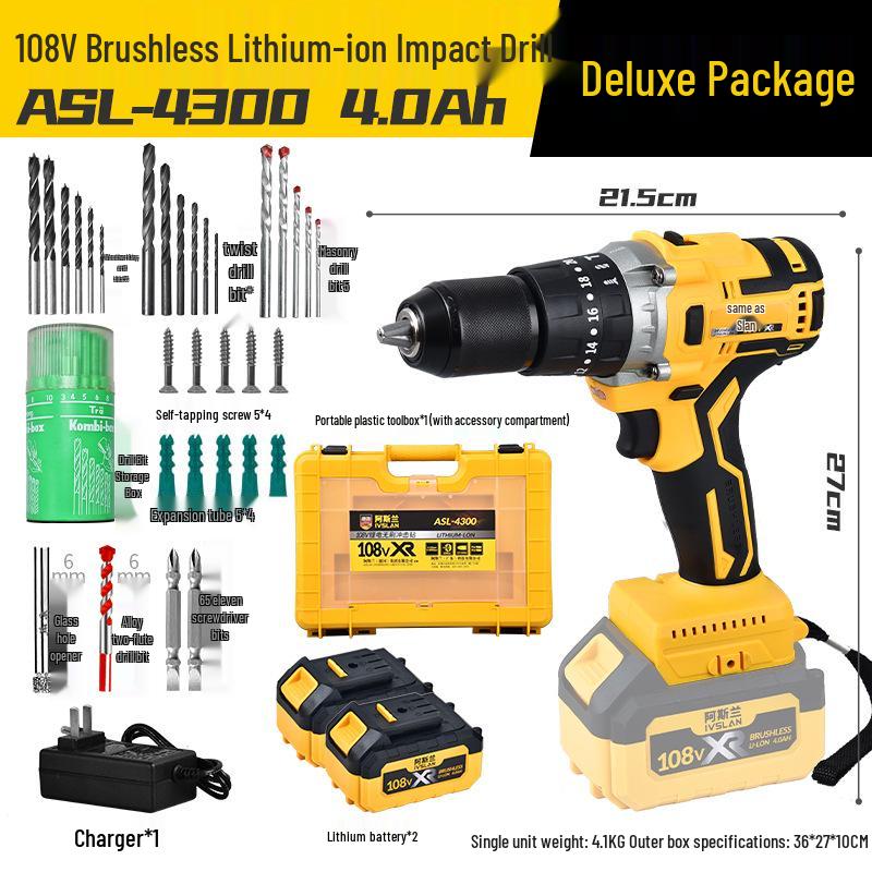Aslan 13mm High-Power Brushless Cordless Impact Drill