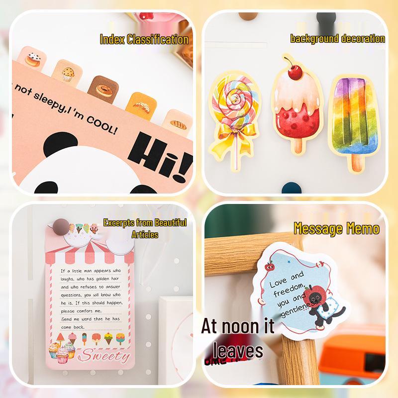 Girly Heart-Shaped Sticky Notes with Irregular Designs - High Value Adhesive Tabs for Creative Classification