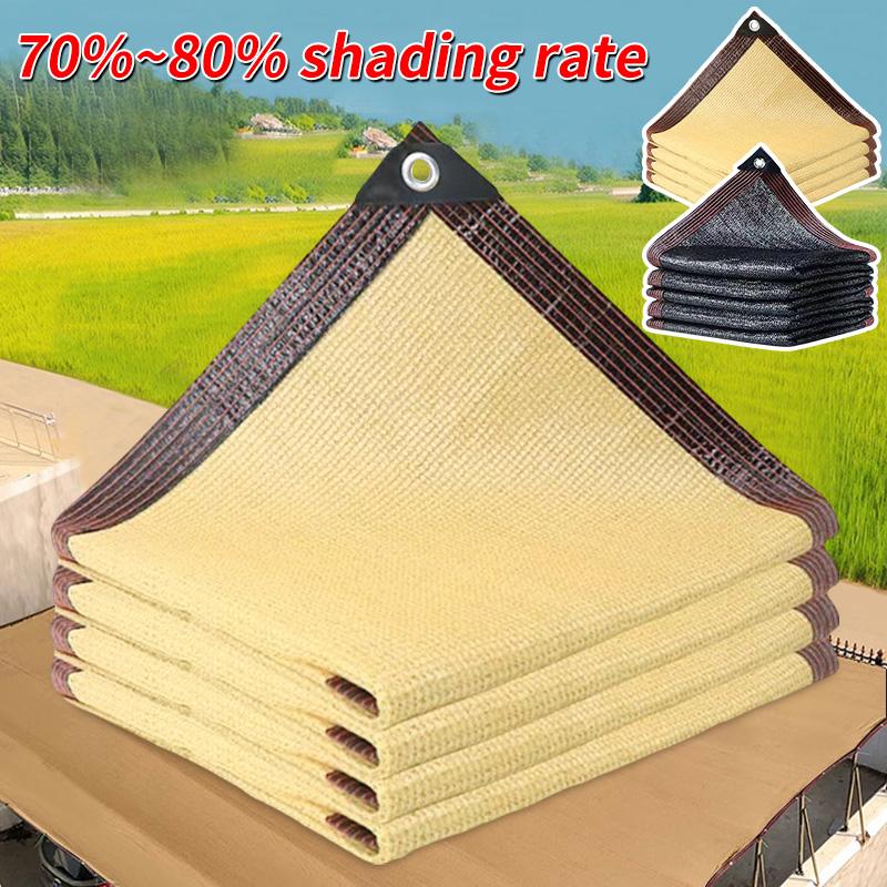 Summer Sunshade Net 70-80% Shading Net Garden Yard Sunscreen Cloth Shading Sails for Plant Swimming Pool Car Sun Cover